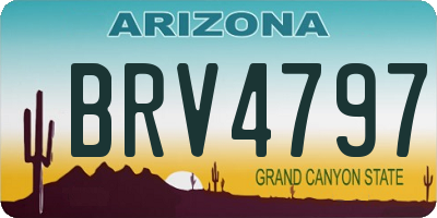 AZ license plate BRV4797
