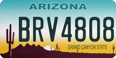AZ license plate BRV4808