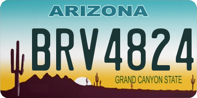 AZ license plate BRV4824