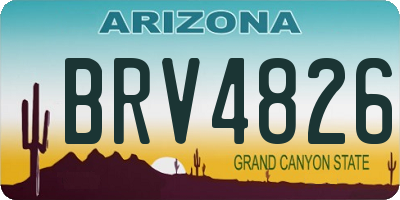 AZ license plate BRV4826