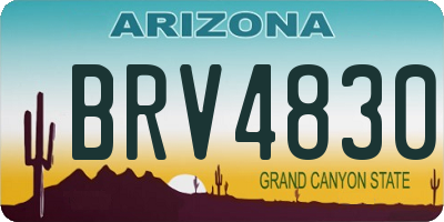 AZ license plate BRV4830