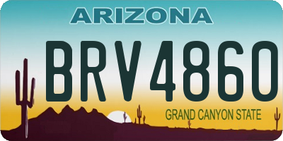AZ license plate BRV4860