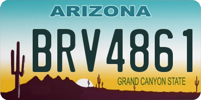AZ license plate BRV4861