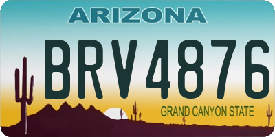 AZ license plate BRV4876