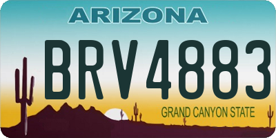 AZ license plate BRV4883