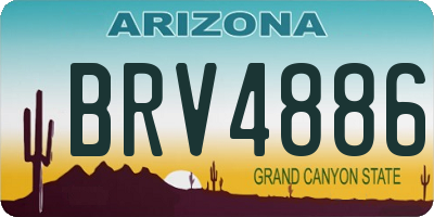 AZ license plate BRV4886