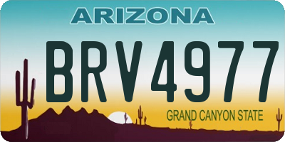 AZ license plate BRV4977
