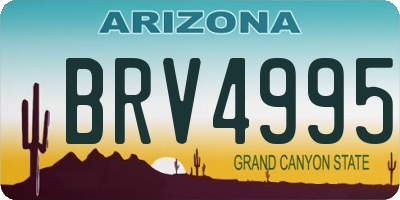 AZ license plate BRV4995