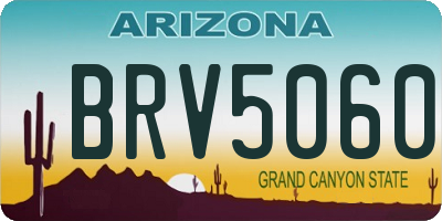 AZ license plate BRV5060