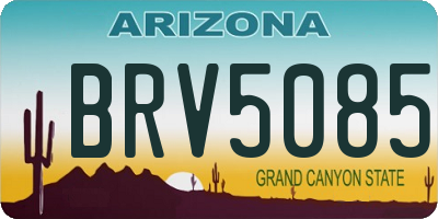 AZ license plate BRV5085
