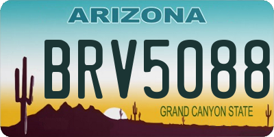AZ license plate BRV5088