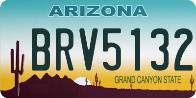 AZ license plate BRV5132