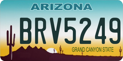 AZ license plate BRV5249
