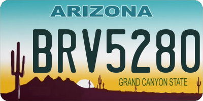 AZ license plate BRV5280