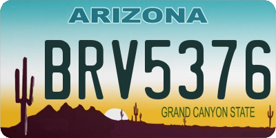 AZ license plate BRV5376