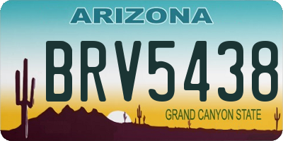 AZ license plate BRV5438