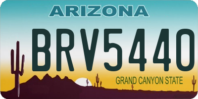 AZ license plate BRV5440