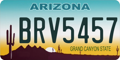 AZ license plate BRV5457