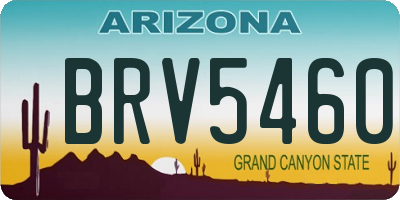 AZ license plate BRV5460
