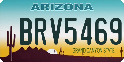 AZ license plate BRV5469