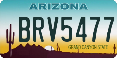 AZ license plate BRV5477