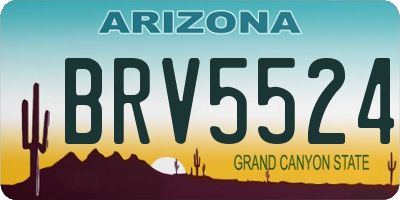 AZ license plate BRV5524