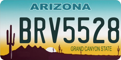 AZ license plate BRV5528