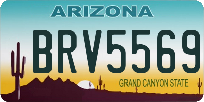 AZ license plate BRV5569