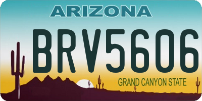 AZ license plate BRV5606