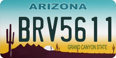 AZ license plate BRV5611