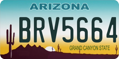 AZ license plate BRV5664