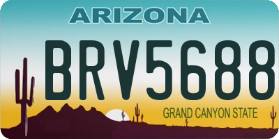 AZ license plate BRV5688