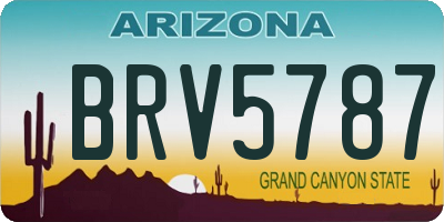 AZ license plate BRV5787