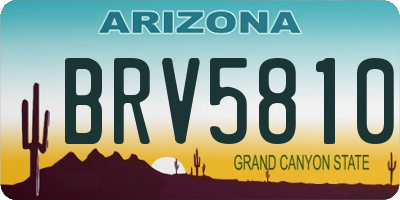 AZ license plate BRV5810