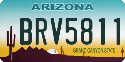 AZ license plate BRV5811
