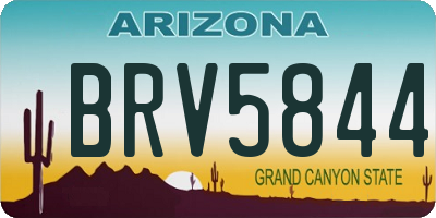 AZ license plate BRV5844