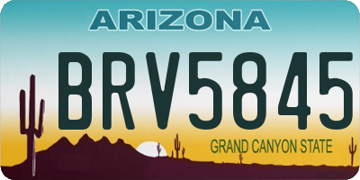 AZ license plate BRV5845