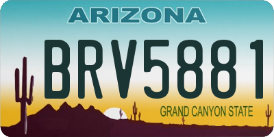 AZ license plate BRV5881