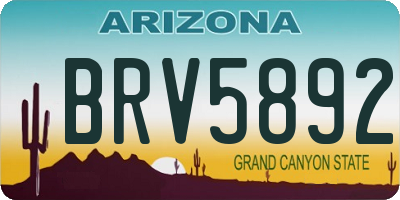 AZ license plate BRV5892