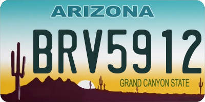 AZ license plate BRV5912