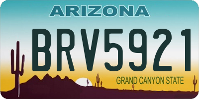 AZ license plate BRV5921