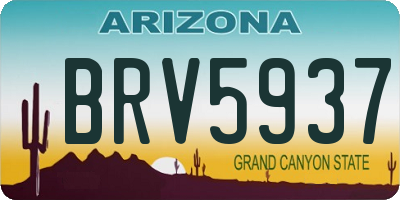 AZ license plate BRV5937