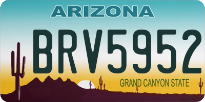 AZ license plate BRV5952