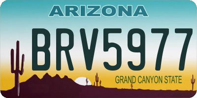AZ license plate BRV5977