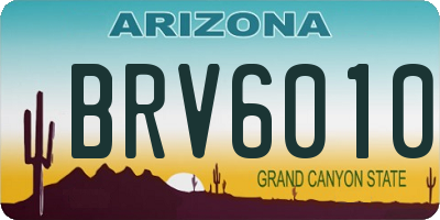 AZ license plate BRV6010