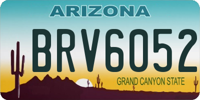 AZ license plate BRV6052