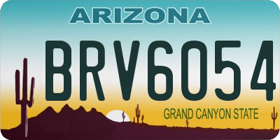 AZ license plate BRV6054