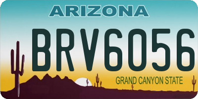 AZ license plate BRV6056