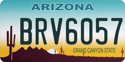 AZ license plate BRV6057