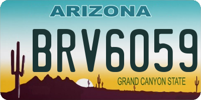 AZ license plate BRV6059